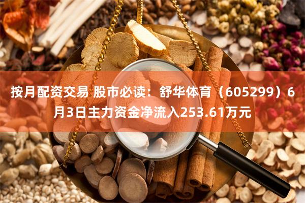 按月配资交易 股市必读：舒华体育（605299）6月3日主力资金净流入253.61万元